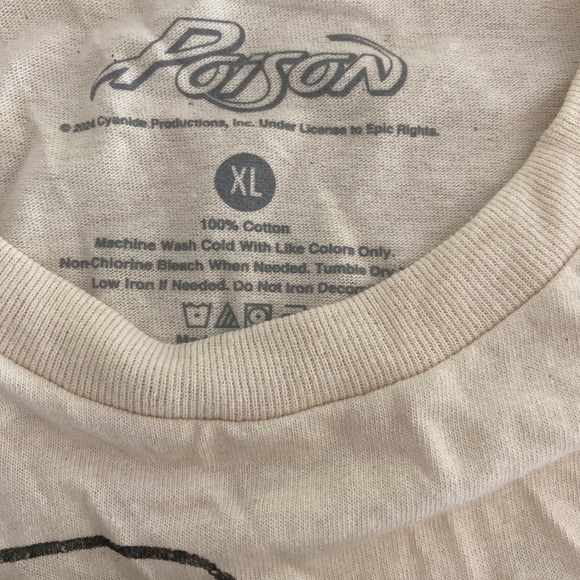 Poison Graphic White T-Shirt for Men - XL white , gray all cotton like new - Picture 2 of 4